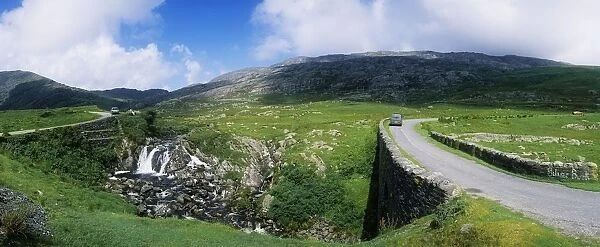 High Angle View Of A Car On The Road, Kerry, Republic Of Ireland