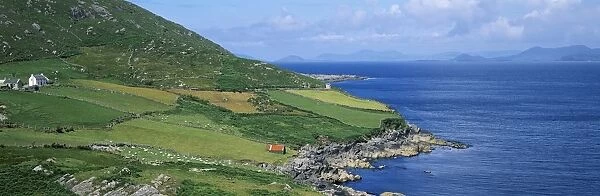 High Angle View Of A Coastline, Beara Peninsula, County Cork, Republic Of Ireland