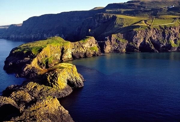 High Angle View Of Rock Formations In The Sea, County Antrim, Northern Ireland