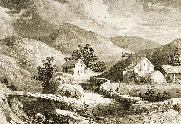 Hills Of New England In 1870S. From American Pictures Drawn With Pen And Pencil By Rev Samuel Manning Circa 1880