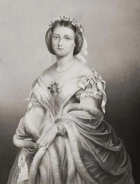Hrh Victoria Adelaide Maria Louisa, 1840-1901. Princess Royal Of England. Eldest Child Of Queen Victoria And Wife Of Prince Frederick William Of Prussia. Drawn And Engraved By D. J. Pound. From The Book The Drawing-Room Portrait Gallery Of Eminent Personages Published In London 1859