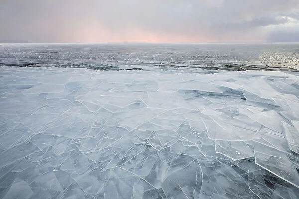 Ice Chunks On Lake Superior; Grand Portage, Minnesota, United States of America