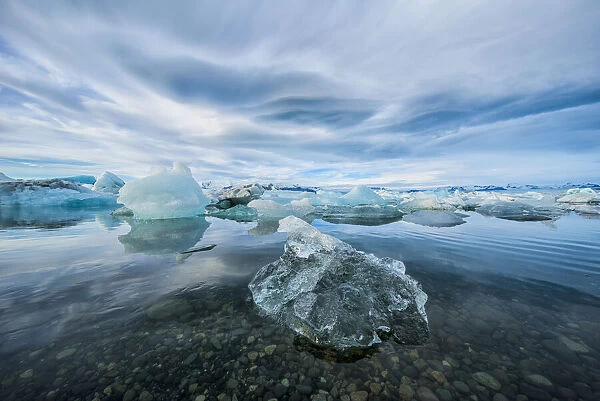 The Icebergs Of The Ice Lagoon Known As Jokulsarlon Along The South Coast Of Iceland; Iceland