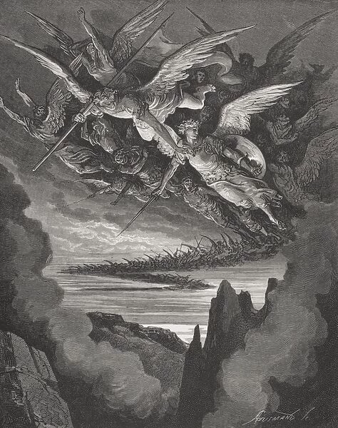 Illustration By Gustave Dore 1832-1883 French Artist And Illustrator For Paradise Lost By John Milton Book I Lines 344 And 345