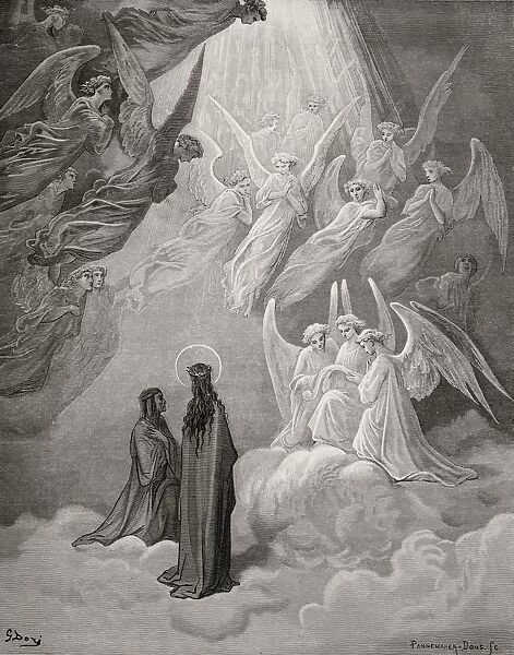 Illustration For Paradiso By Dante Alighieri Canto Xx Lines 10 To 12 By Gustave Dore 1832-1883 French Artist And Illustrator