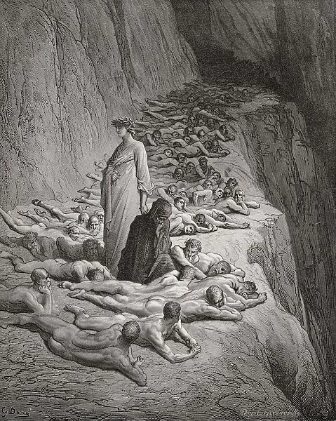 Illustration For Purgatorio By Dante Alighieri Canto Xix Lines 131 To 133 By Gustave Dore 1832-1883 French Artist And Illustrator