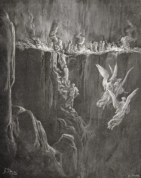 Illustration For Purgatorio By Dante Alighieri Canto Xxv Lines 107 To 110 By Gustave Dore 1832-1883 French Artist And Illustrator