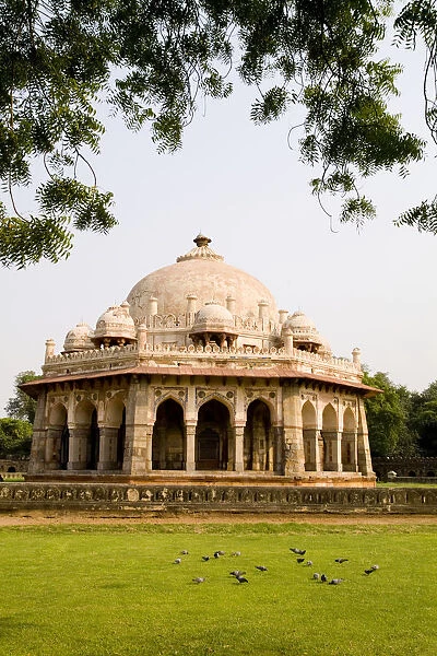 India, New Delhi, Beautiful Peaceful Park, Isa Khan Tomb Burial Sites