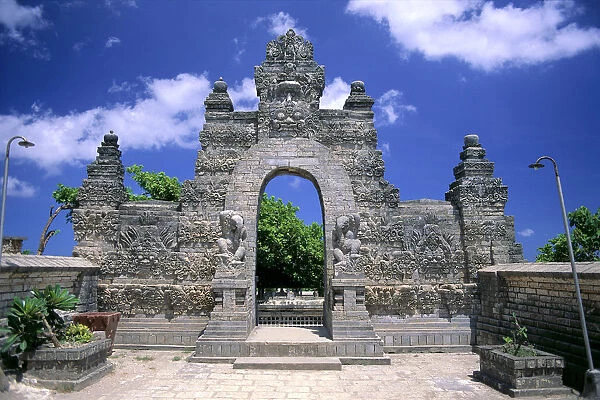 Indonesia, Bali, Ulu Watu Temple Outside Gateway, Exterior Architecture A63H