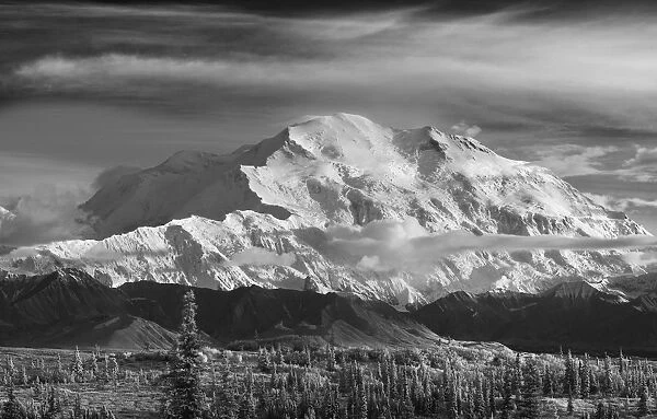 Infrared Image Of Mt. Mckinleys North Face (Wickersham Wall), Denali National Park