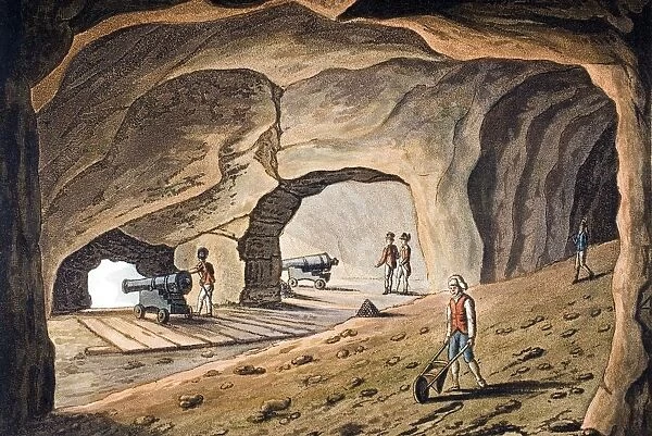 Inside A Gallery On The Rock Of Gibraltar. Engraved By I. C. Stadler After Rev C. Willyams
