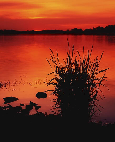 Ireland, Sunset On Lake