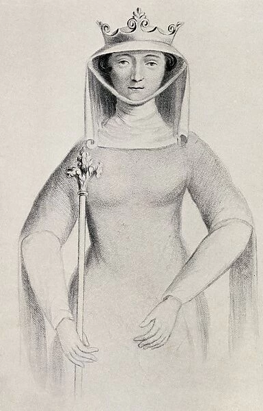 Isabella Of France Circa. 1295 To 1358 Aka The She-Wolf Of France, Queen Consort Of Edward Ii Of England. From The Book Our Queen Mothers By Elizabeth Villiers