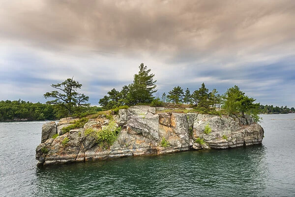 Island in the Thousand Islands, Saint Lawrence River, Ontario, Canada