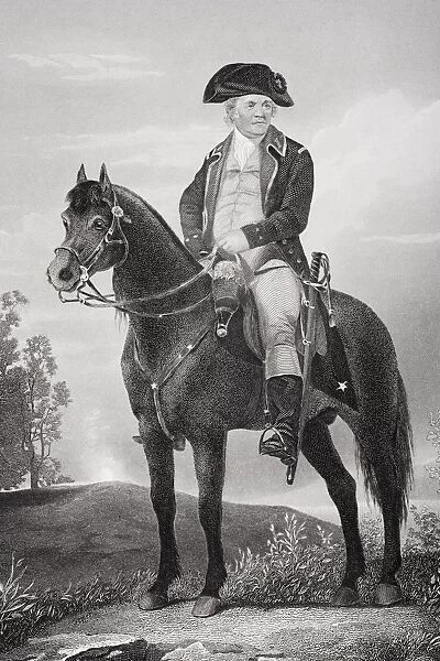 Israel Putnam 1718 - 1790. Army Officer During American Revolution. From Painting By Alonzo Chappel