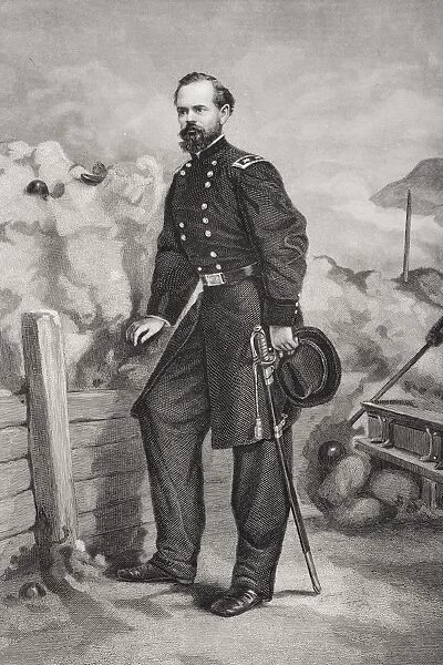 James Birdseye Mcpherson 1828 To 1864. Union General In American Civil War Killed In Atlanta Campaign. Painted By Thomas Nast