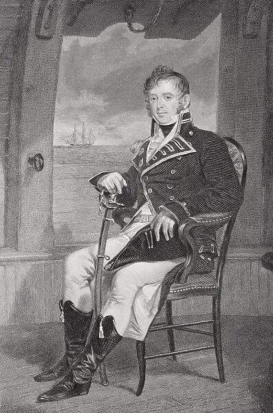 James Lawrence 1781-1813. American Naval Officer In War Of 1812. From Painting By Alonzo Chappel