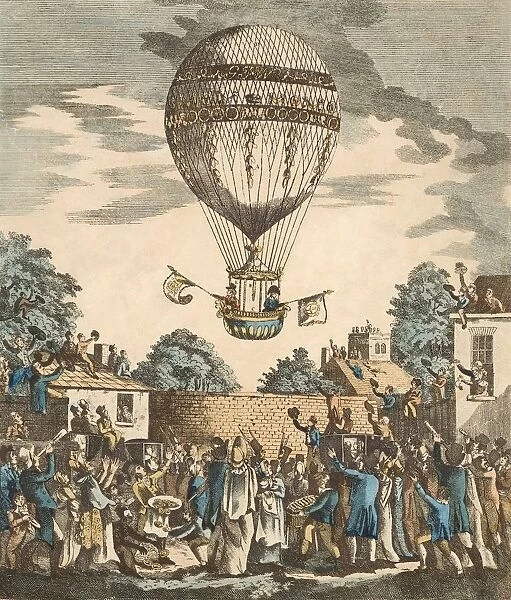 James Sadler And Captain Paget R. N. Ascending In A Balloon From Mermaid Tavern Gardens, Hackney, London, August, 1811