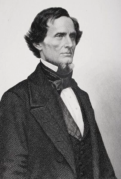 Jefferson Davis 1808 To 1889. President Of The Confederate States Of America During The American Civil War. From Photograph By Matthew Brady