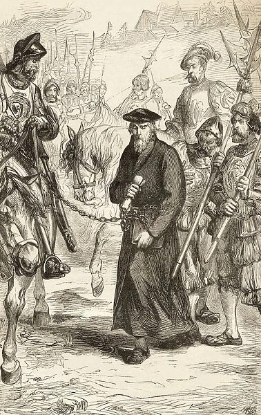 Jerome Of Prague, 1379 To 1416, In Chains On His Way To Prison. Czech Theologian. From The Book Of Martyrs By John Foxe, Published C. 1865