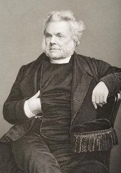 John Angell James, 1785-1859. English Congregationalist And Reverend Of Birmingham. Engraved By D. J. Pound From A Photograph Byj. Whitlock. From The Book The Drawing-Room Of Eminent Personages Volume 1. Published In London 1860