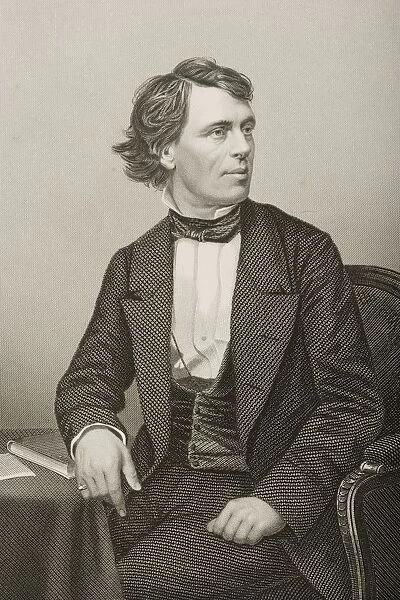 John Batholomew Gough, 1817-1886. English Born Orator And Temperance Advocate. Engraved By D. J. Pound From A Photograph By Mayall. From The Book The Drawing-Room Portrait Gallery Of Eminent Personages Volume 2. Published In London 1859