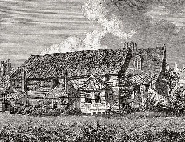 John Bunyans Meeting House, Zoar Street, Gravel Lane, Southwark, London, England, Built 1687. John Bunyan, 1628 To 1688. Christian Writer And Preacher. From The Book Short History Of The English People By J. R. Green Published London 1893