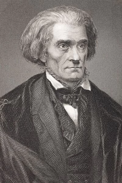 John Caldwell Calhoun 1782 - 1850. American Politician And 7Th Vice President Of America. From The Book Gallery Of Historical Portraits Published C. 1880