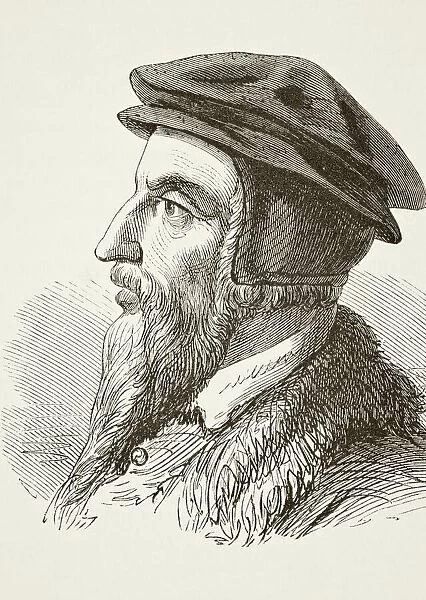 John Calvin 1509 To 1564. French Protestant Reformation Theologian. From The National And Domestic History Of England By William Aubrey Published London Circa 1890