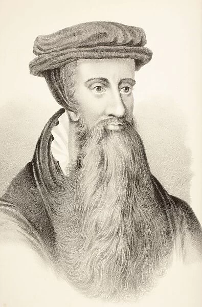 John Knox C. 1510 To 1572. Scottish Clergyman, Leader Of The Protestant Reformation And Founder Of The Presbyterian Denomination. From The Scots Worthies According To Howies Second Edition, 1781. Published 1879