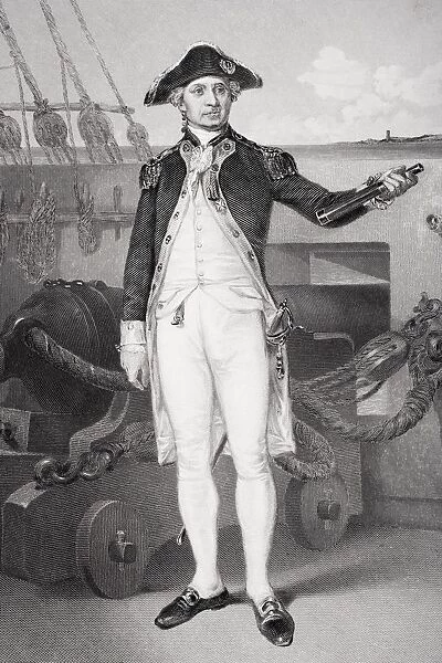 John Paul Jones 1742-1792. American Revolution Naval Officer And A Founder Of The United States Navy. From Painting By Alonzo Chappel