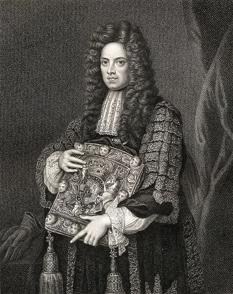 John Somers, Baron Somers Of Evesham, 1651-1716. English Statesman. Chief Minister To Englands William Iii From 1696-1700. From The Book 'Lodges British Portraits'Published London 1823
