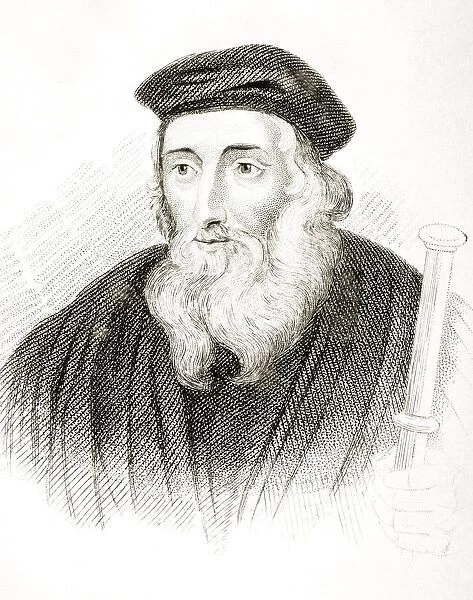 John Wycliffe Also Spelled Wycliff Wyclif Wicliffe Wiclif C 1330-1384 English Theologian Philosopher And Church Reformer From Old Englands Worthies By Lord Brougham And Others Published London Circa 1880 s