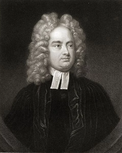 Johnathon Swift, Pseudonym Isaac Bickerstaff, 1667-1745. Anglo-Irish Author. From The Book 'Gallery Of Portraits'Published London 1833