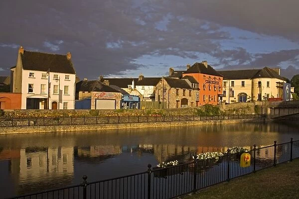 Johns Quay & River Nore, Kilkenny City, County Kilkenny, Ireland;City Buildings By Riverside