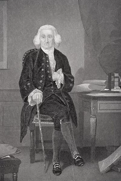 Jonathon Trumbull 1710-1785. Chief Justice Connecticut Supreme Court. Governor Of Connecticut. Close Advisor To George Washington. From Painting By Alonzo Chappel
