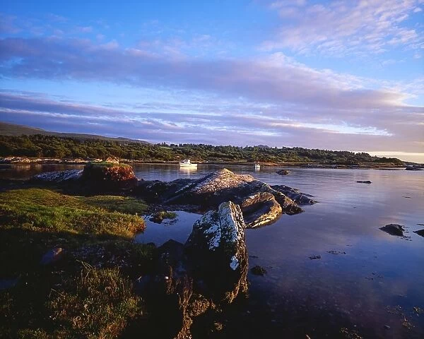 Kenmare Bay, Dunkerron Islands, Co Kerry, Ireland; Shoreline On A Bay