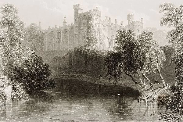 Kilkenny Castle, Kilkenny, Ireland. Drawn By W. H. Bartlett, Engraved By J. B. Allen. From 'The Scenery And Antiquities Of Ireland'By N. P. Willis And J. Stirling Coyne. Illustrated From Drawings By W. H. Bartlett. Published London C. 1841