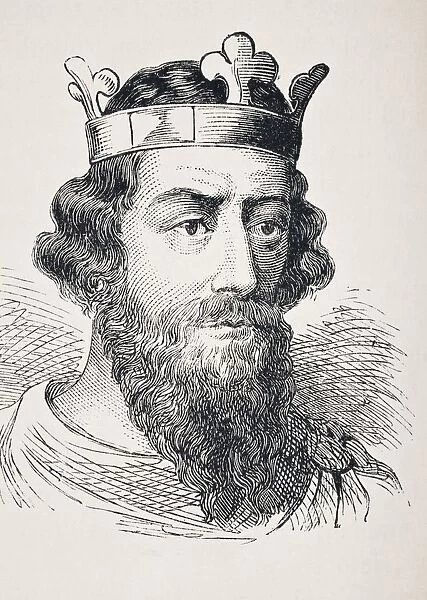 King Alfred The Great Circa 847-849 To 899 From The National And Domestic History Of England By William Aubrey Published London Circa 1890