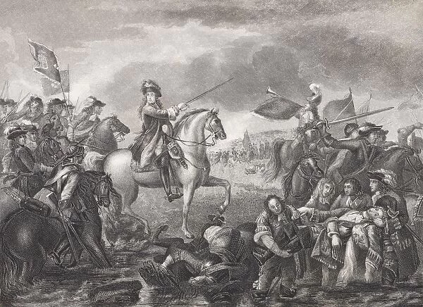 King William Iii 1650 - 1702 At The Battle Of The Boyne Ireland In 1690. From The Book Gallery Of Historical Portraits Published C. 1880