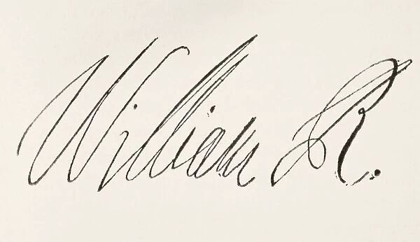 King William Iii Of England, 1650 To 1702, Prince Of Orange, Stadtholder Of Main Dutch Republic Provinces. His Signature. From The National And Domestic History Of England By William Aubrey Published London Circa 1890 From The National And Domestic History Of England By William Aubrey Published London Circa 1890