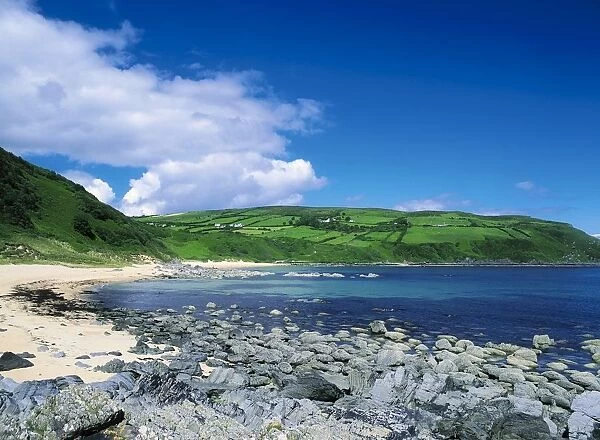 Kinnagoe Bay, Inishowen, Co Donegal, Ireland; Beach On A Peninsula