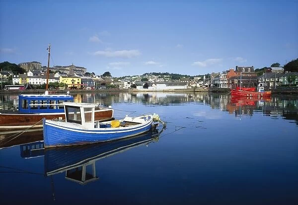 Kinsale, Co Cork, Ireland; Boats In The Water In A Town