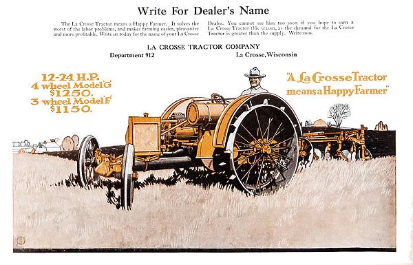 Lacrosse Tractor Advertisement From The Early 20th Century
