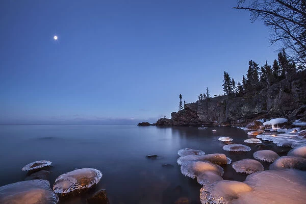Lake Superior At Dusk; Thunder Bay, Ontario, Canada