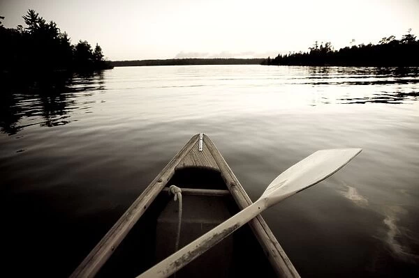 Lake Of The Woods, Ontario, Canada; Boat On The Water