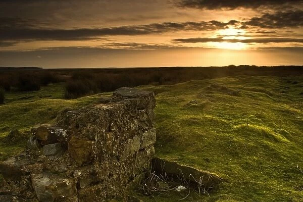 Landscape At Sunset; Yorkshire, England, Uk