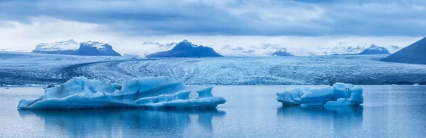 Large Icebergs In Jokulsarlon, A Glacial Lagoon Along Icelands South Coast; Iceland