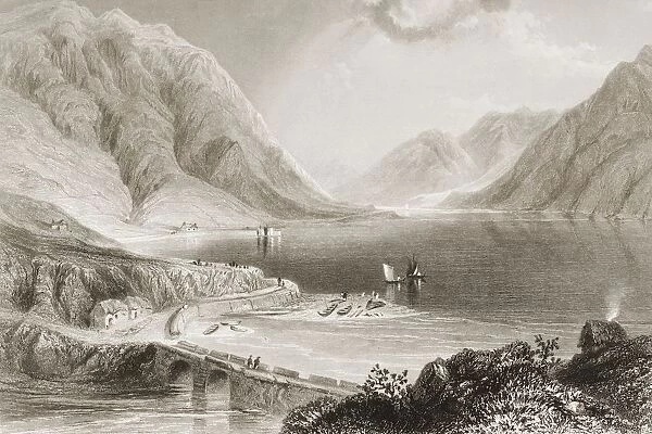 Leenane, Connemara, Ireland. Drawn By W. H. Bartlett, Engraved By J. B. Allen. From 'The Scenery And Antiquities Of Ireland'By N. P. Willis And J. Stirling Coyne. Illustrated From Drawings By W. H. Bartlett. Published London C. 1841