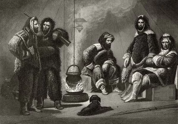 Life In The Brig From Arctic Explorations In The Years 1853, 54, 55 By American Explorer Doctor Elisha Kent Kane 1820 To 1857 Volume 1 Published In Philadelphia By Childs And Peterson 1856 Engraved By J. Mc Goffin After A Work By C. Schuessele From A Sketch By Doctor Kane